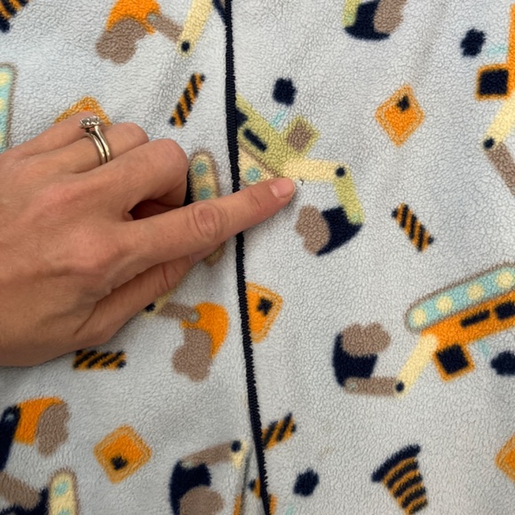 12 month Snugabye Construction Fleece Sleeper - Picture 6 of 7